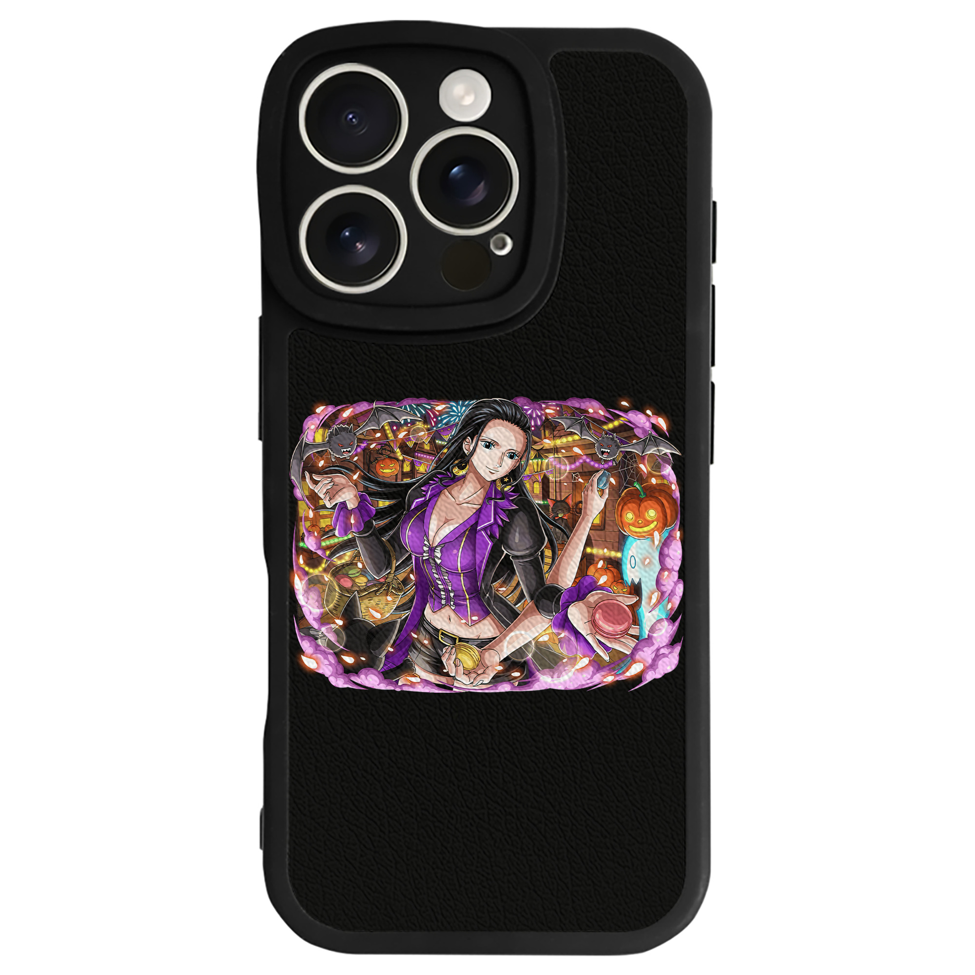 （画像用） ワンピース ニコ・ロビン ONE PIECE Nico Robin 【iPhone 16シリーズ対応】シリコンスマホケース（レザー調） 材質：シリコン